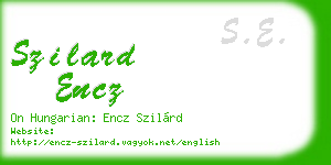 szilard encz business card